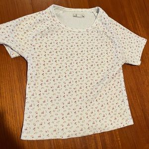 Floral American Eagle crop top